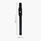 Jonny 8 Ball Black Tubular Cue Case + Shoulder Strap - Holds 2pc Snooker or Pool Cue