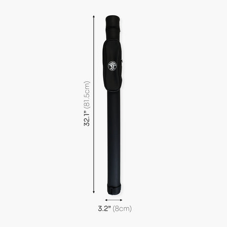 Jonny 8 Ball Black Tubular Cue Case + Shoulder Strap - Holds 2pc Snooker or Pool Cue Jonny 8 Ball