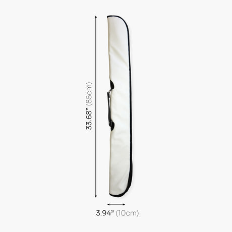 Quality Thick Padded WHITE Vinyl 2pc Soft Cue Case Cue & Case