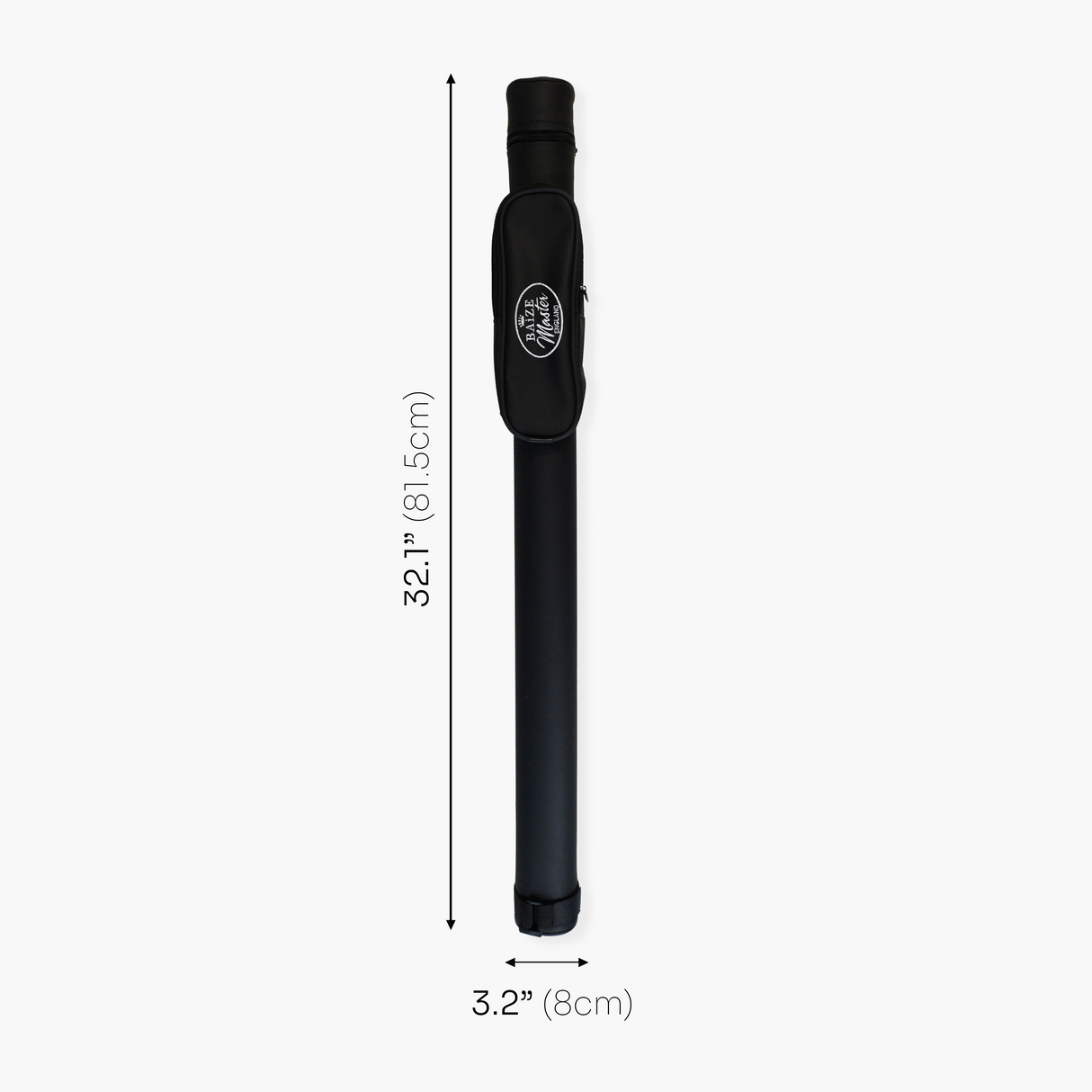 Baize Master 2pc Tubular Snooker Pool Cue Case with 9 inch Accessory Pocket