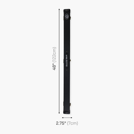 Baize Master 3/4 Deluxe Black Snooker Pool Case with Plastic Ends and Embroidered Logo - BLACK INTERIOR Baize Master