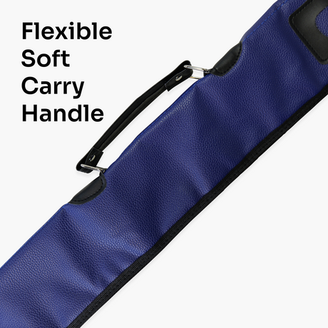 Navy Vinyl 2pc Soft Cue Case – Padded & Durable | Cue + Case