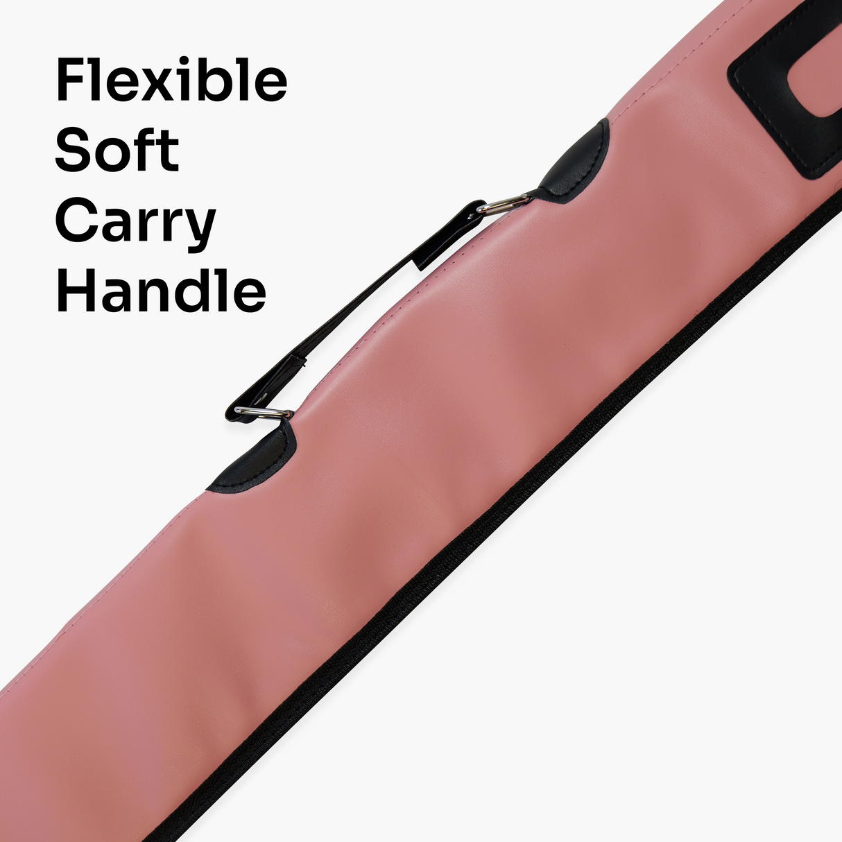 Quality Thick Padded Light Pink Vinyl 2pc Soft Cue Case