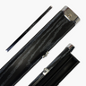 Pro Aluminium One Piece Wood Grain Cue Case Metal Ends - Holds 2 Cues