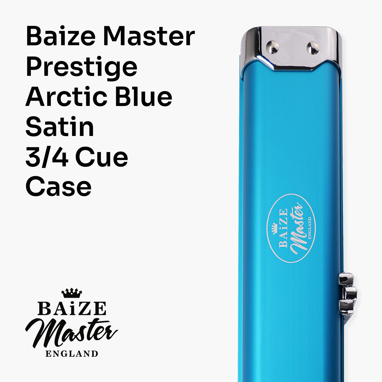 Baize Master Prestige 3/4 Luxury Snooker Pool Cue Case - Holds 1 x 3/4 Jointed Cue & Extensions