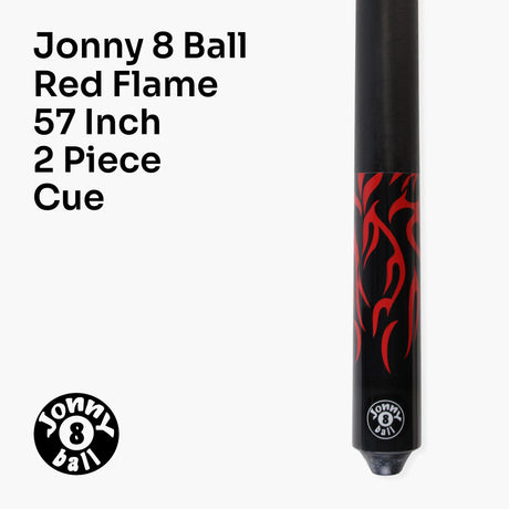 Jonny 8 Ball 57 Inch 2 Piece RISS Pool Cue 8.5mm Elk Master Tip - Interchangeable Shaft Jonny 8 Ball