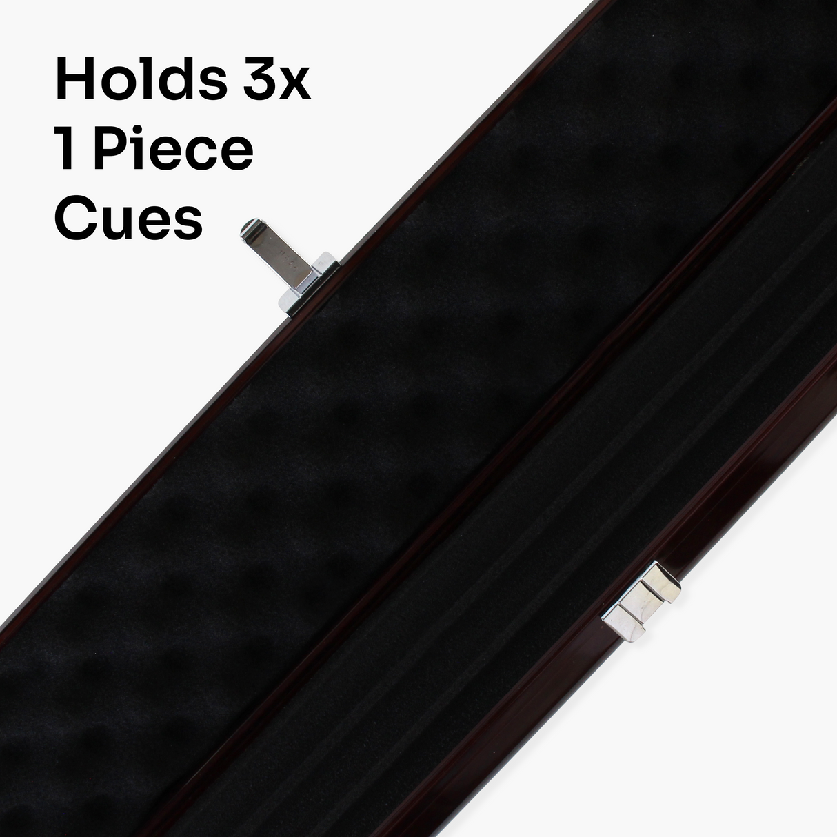 Baize Master PRESTIGE 1 Piece Metal Snooker Pool Cue Case - Holds 3 Cues