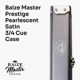 Baize Master Prestige 3/4 Luxury Snooker Pool Cue Case - Holds 1 x 3/4 Jointed Cue & Extensions