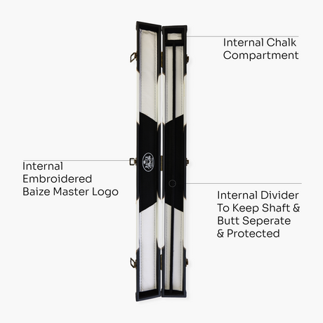 Baize Master Deluxe ARROW 2 Piece Snooker Pool Cue Case with Matching Colour Interior Baize Master