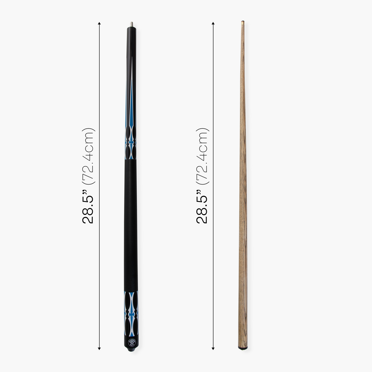 Jonny 8 Ball 57 Inch 2 Piece RISS Pool Cue 8.5mm Elk Master Tip - Interchangeable Shaft