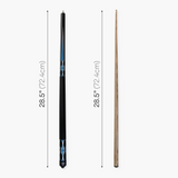 Jonny 8 Ball 57 Inch 2 Piece RISS Pool Cue 8.5mm Elk Master Tip - Interchangeable Shaft