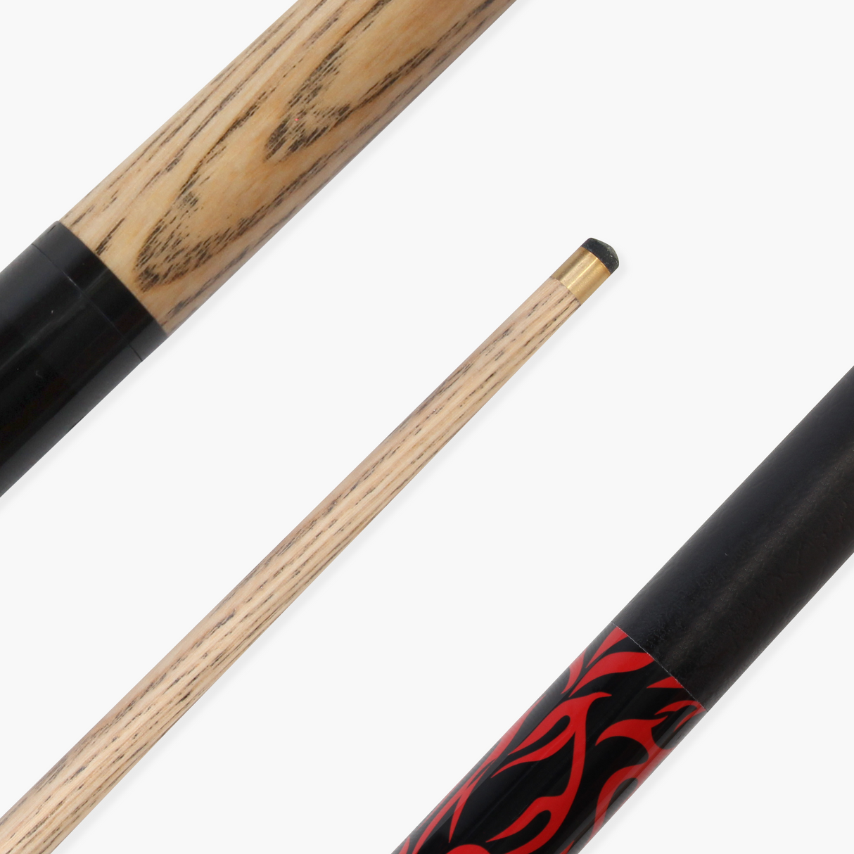 Jonny 8 Ball 57 Inch 2 Piece RISS Pool Cue 8.5mm Elk Master Tip - Interchangeable Shaft