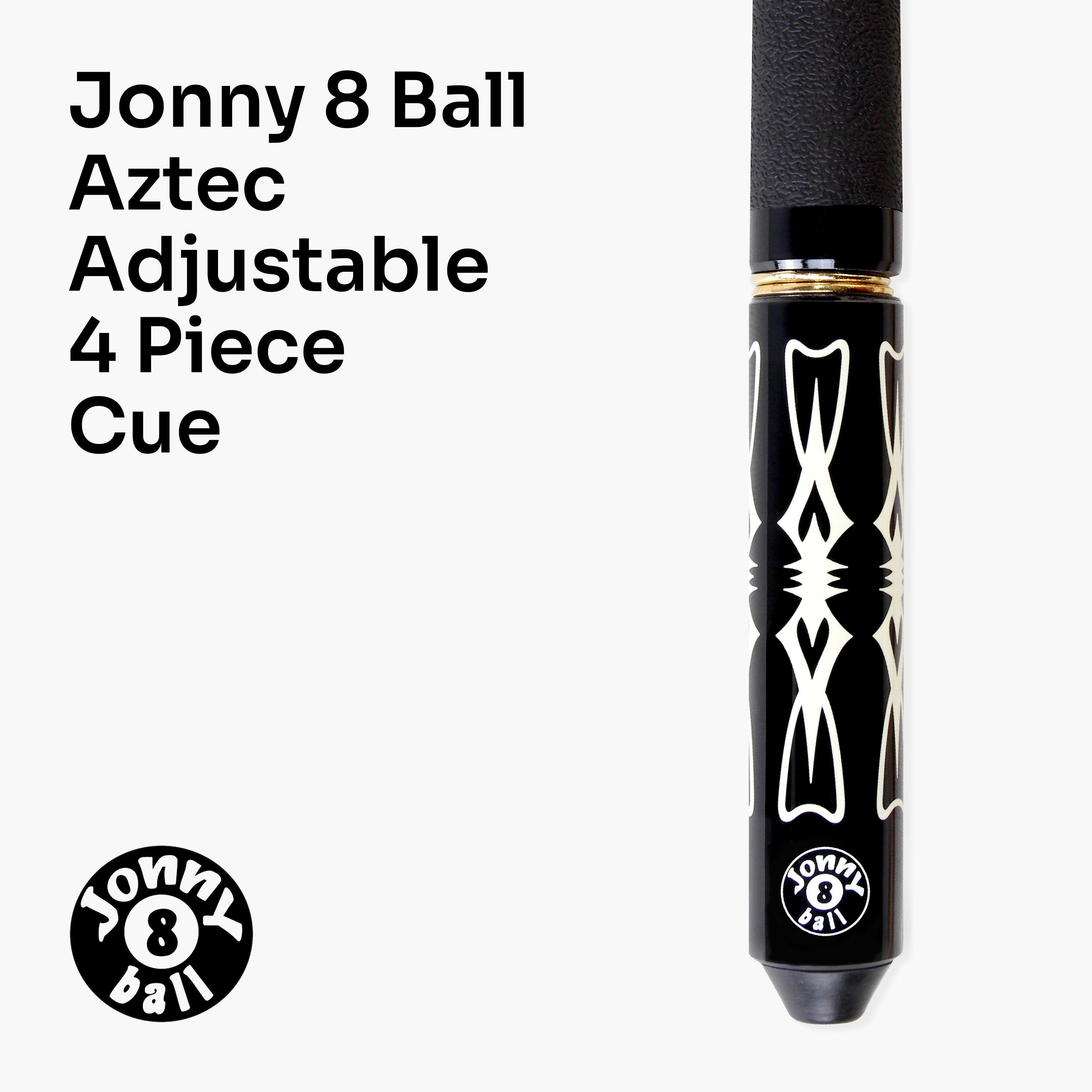 Jonny 8 Ball AZTEC Adjustable Cue - Exotic Design, Custom Lengths