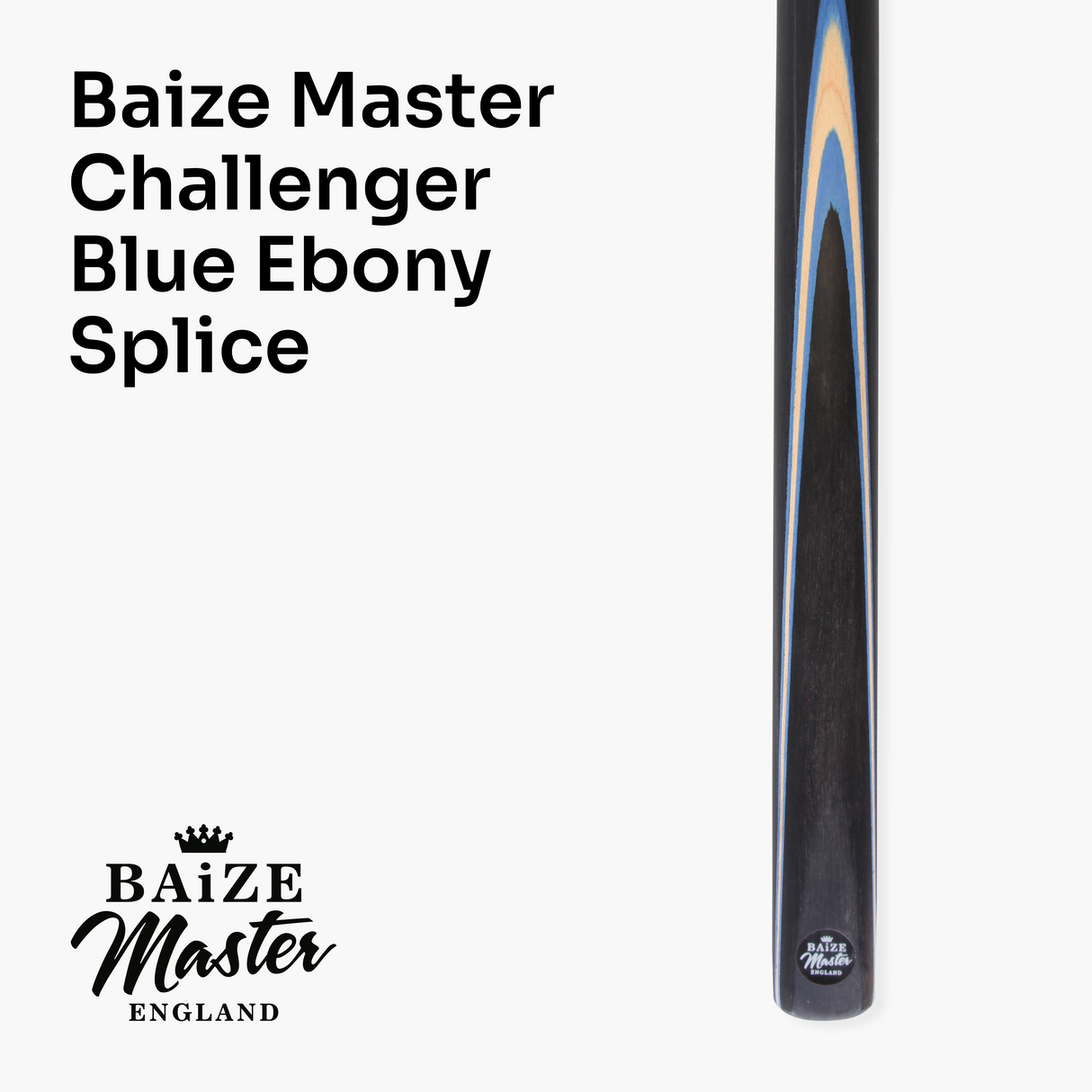 Baize Master Challenger 57" 2-Piece Cue - 9.3mm Tip with Case, Extension & Mini Butt
