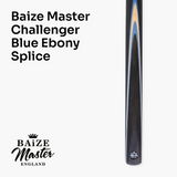 Baize Master Challenger 57" 2-Piece Cue - 9.3mm Tip with Case, Extension & Mini Butt