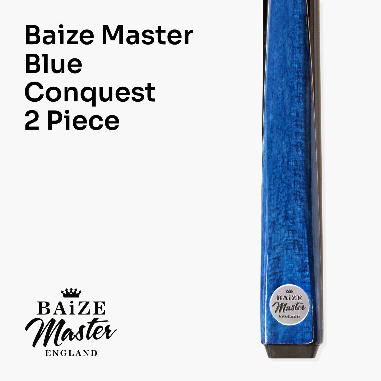 Baize Master 57 Inch CONQUEST 2 Piece Snooker Pool Cue and Hard Case Set 9.5mm Tip