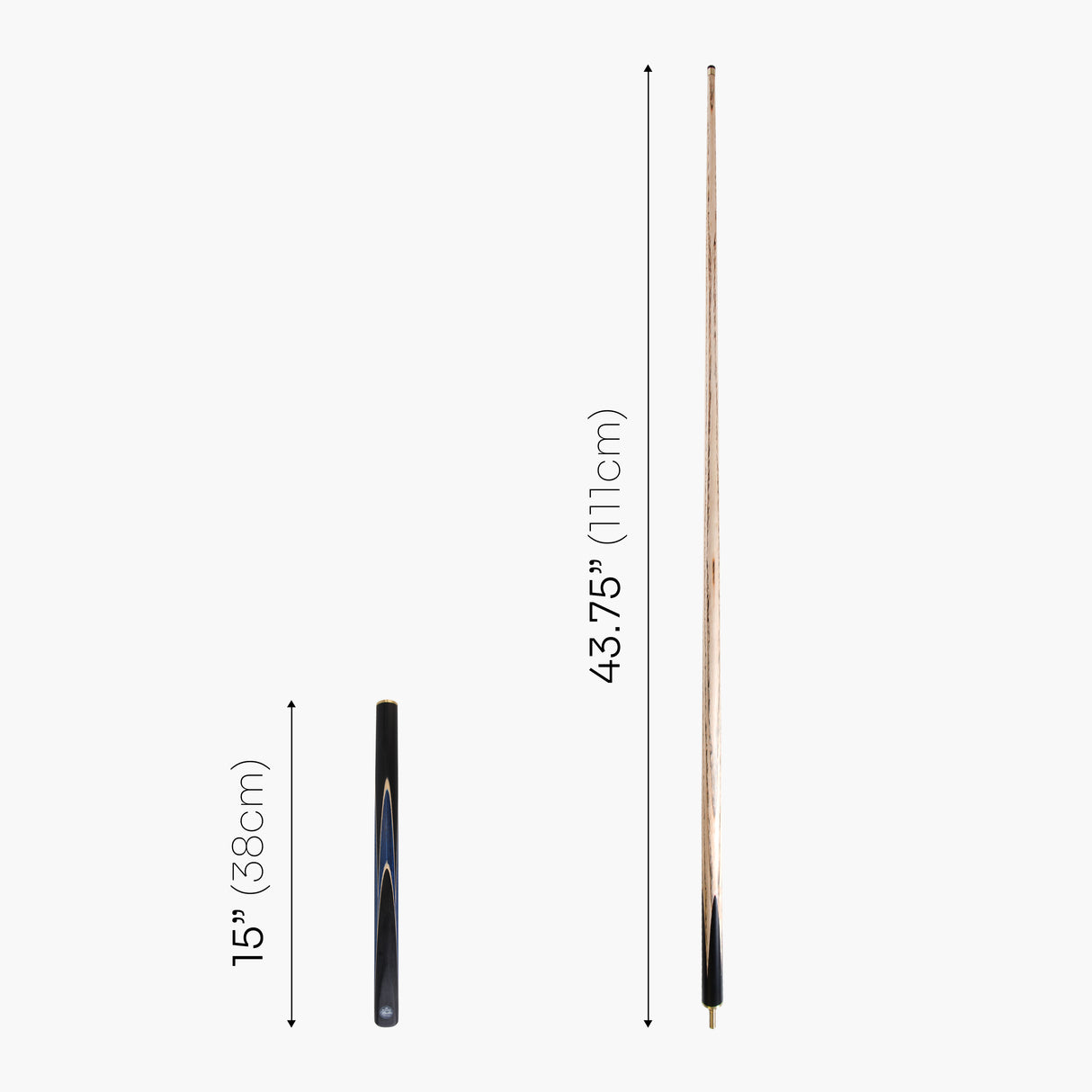 Baize Master Crucible 57 Inch 3/4 Jointed Snooker Pool Cue and Case Set 9.5mm Tip