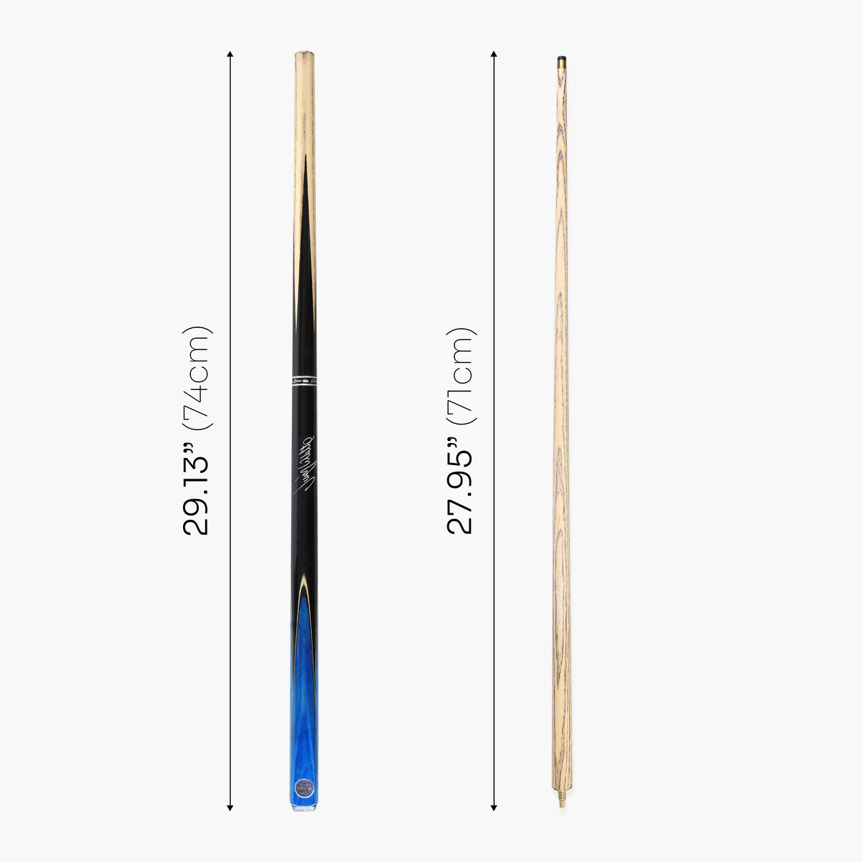 Baize Master 57 Inch Jimmy White Signature VICTORY 2 Piece Ash Snooker Pool Cue with 9.5mm Layered Tip