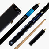 Baize Master Crucible 57 Inch 3/4 Jointed Snooker Pool Cue and Case Set 9.5mm Tip