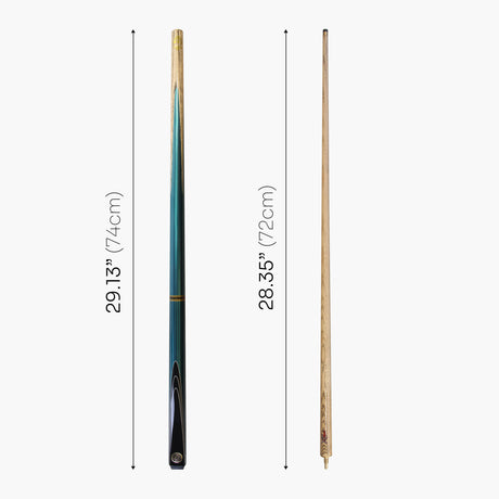 Stylish BCE BLUE PINSTRIPE 2 Piece Ash Snooker Pool Cue - 9.5mm Tip
