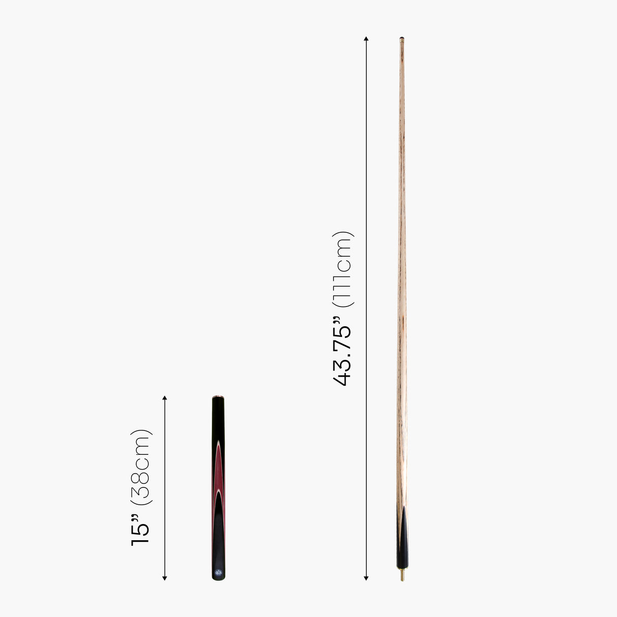 Baize Master Crucible 57 Inch 3/4 Jointed Snooker Pool Cue and Case Set 9.5mm Tip