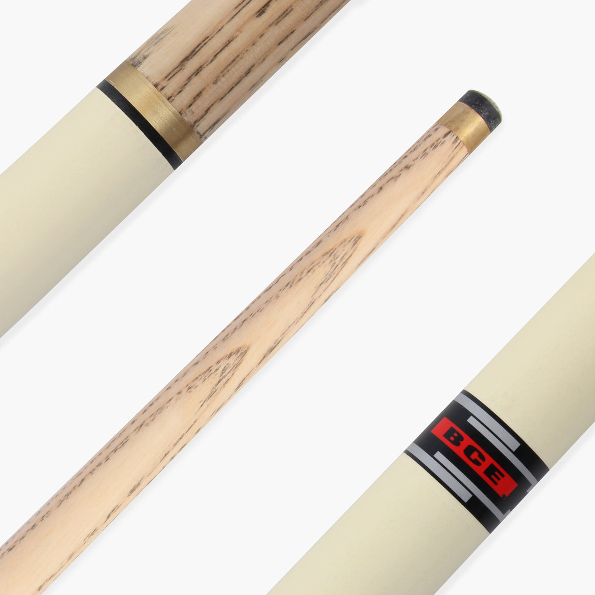 BCE Cream & Purple 57 Inch 2 Piece Snooker Pool Cue and Case Set 9.5mm Tip