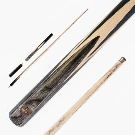 BAIZE MASTER Limited Edition Gold Series 58 Inch ¾ Jointed Professional Snooker Pool Cue 9.5mm with hand-fitted Medium Pro Layered Tip – Polished and finished locally in the UK!