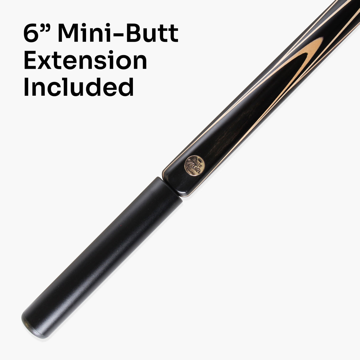 BAIZE MASTER Limited Edition Gold Series 57 Inch ¾ Jointed Professional English Pool Cue 8.5mm with hand-fitted Medium Pro Tip – Polished and finished locally in the UK!
