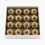Exclusive 2" Aramith Premier GOLDEN 8 BALL - Set of 16 Pool Balls