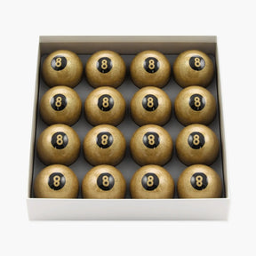 Exclusive 2" Aramith Premier GOLDEN 8 BALL - Set of 16 Pool Balls Aramith