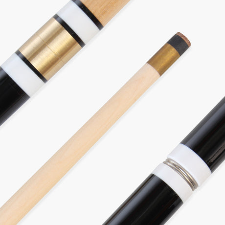 Jonny 8 Ball 4 Piece Hardwood Length Adjustable Snooker Pool Cue + 4 x 11mm Screw Tips