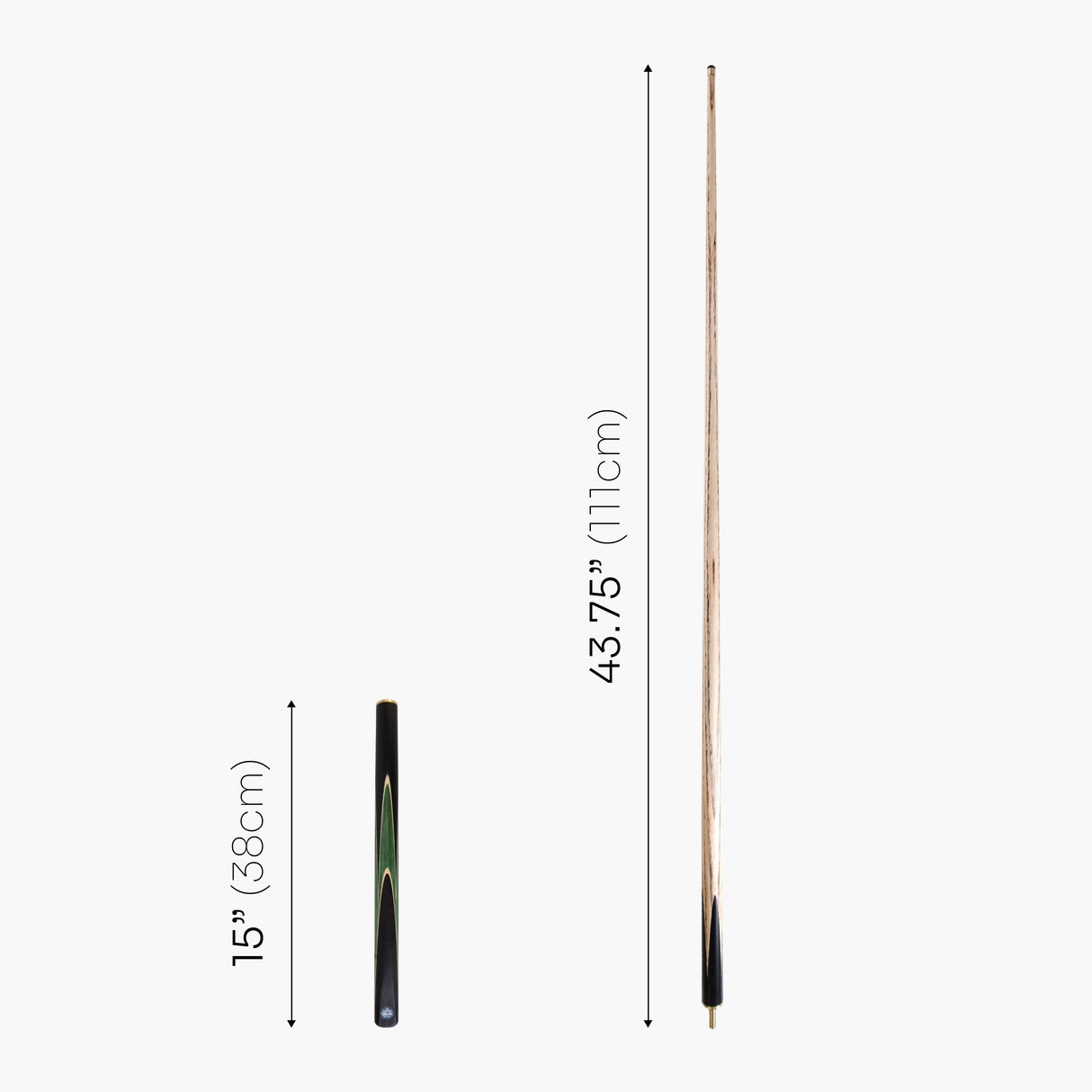 Baize Master Crucible 57 Inch 3/4 Jointed Snooker Pool Cue and Case Set 9.5mm Tip