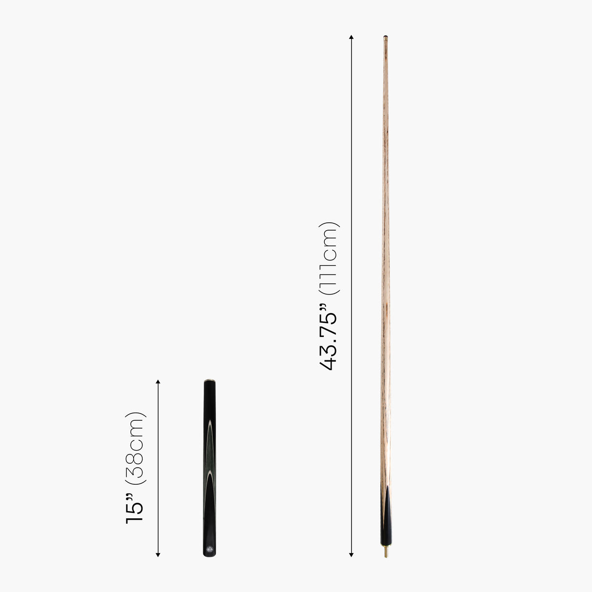 Baize Master Crucible 57 Inch 3/4 Jointed Snooker Pool Cue and Case Set 9.5mm Tip