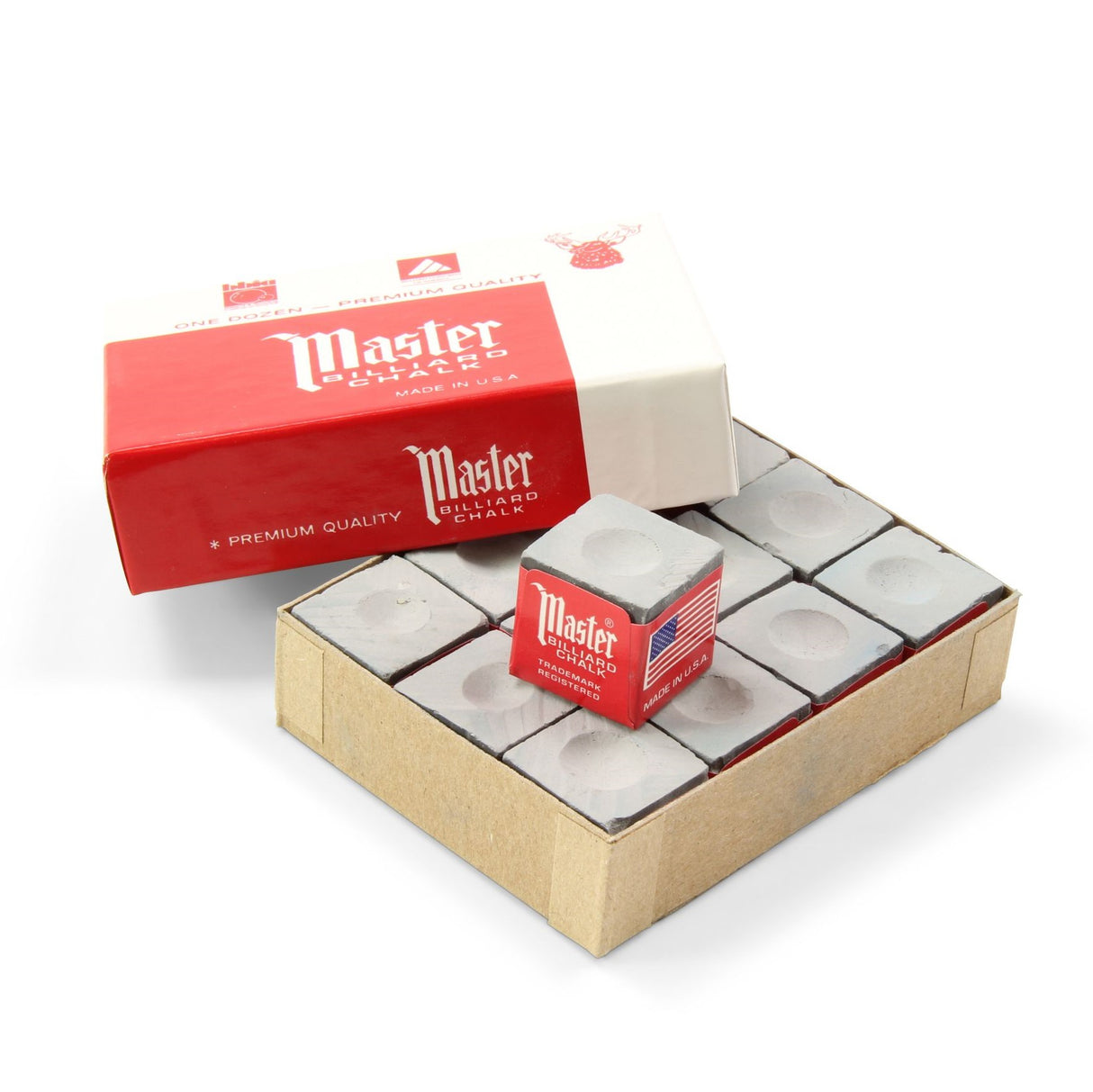 Tweeten MASTER BILLIARD Snooker Pool Cue Chalk - Dozen Box 12 Pieces