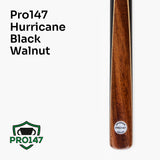 PRO147 Hurricane Black Walnut 3/4 Heavy Weight Snooker Pool Cue with 9.5mm Tip