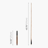 PRO147 Hurricane Black Walnut 3/4 Heavy Weight Snooker Pool Cue with 9.5mm Tip