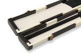 Baize Master Deluxe PATCH 2 Piece Snooker Pool Cue Case with Plastic Ends
