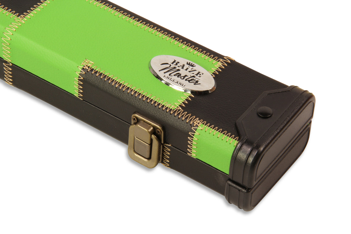 Baize Master 1 Piece PATCH Deluxe Plastic Ends Snooker Pool Cue Case - Holds 2 Cues