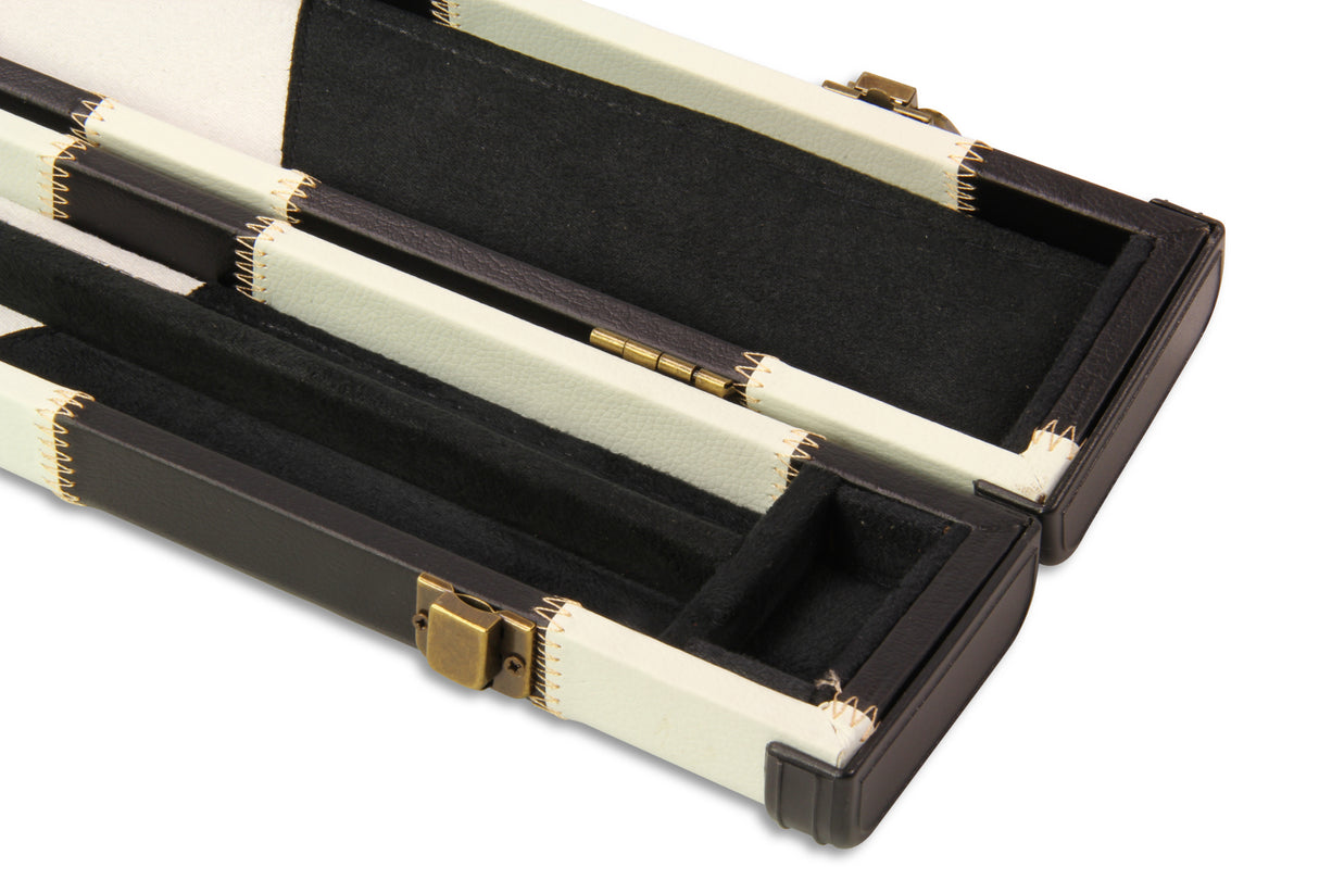 Baize Master 1 Piece PATCH Deluxe Plastic Ends Snooker Pool Cue Case - Holds 2 Cues