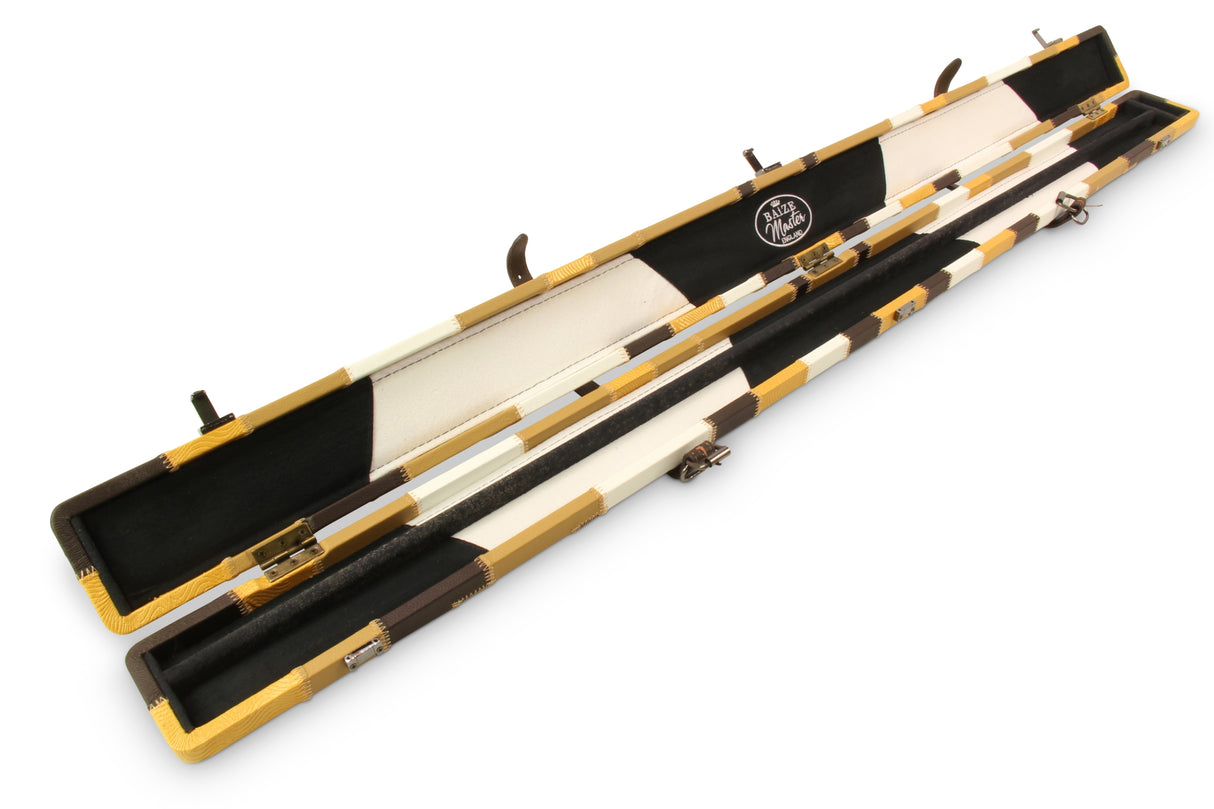 Baize Master 3/4 Luxury PATCH Snooker Pool Cue Case with Round Corners and Straps