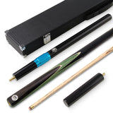 PRO147 CRUCIBLE 57 Inch 2 Piece Ash Snooker Pool Cue and Case Set with 9.5mm Tip