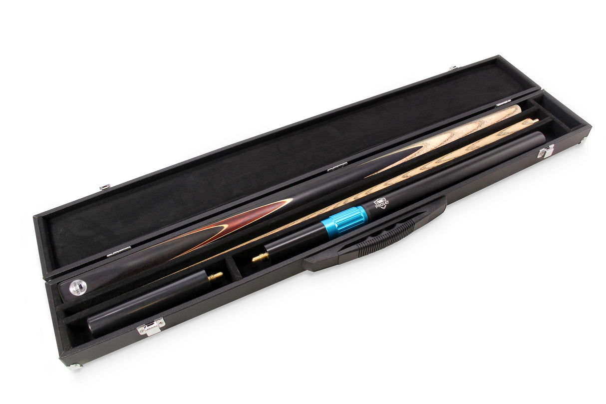 PRO147 CRUCIBLE 57 Inch 2 Piece Ash Snooker Pool Cue and Case Set with 9.5mm Tip