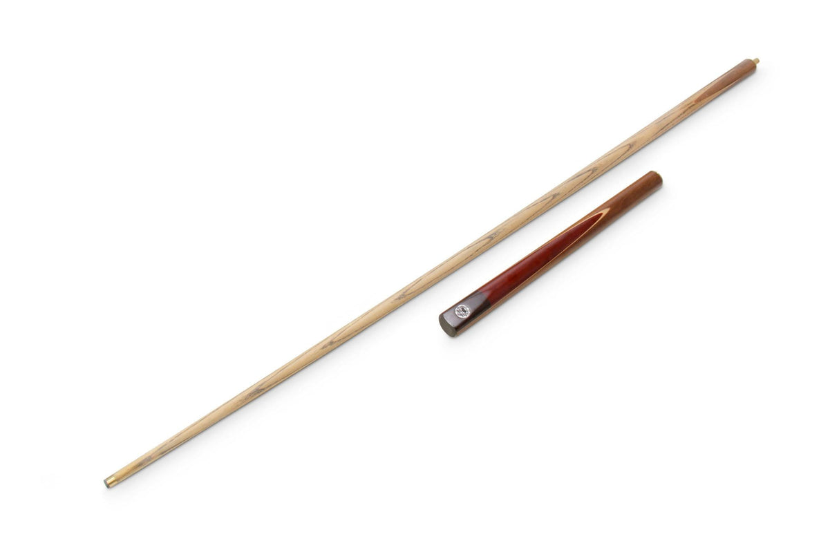 PRO147 AMBASSADOR ¾ Jointed 57 Inch Traditional Walnut and Red Rosewood Hand Spliced Ash Snooker Cue with 10mm Tip