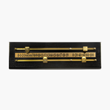 MAHOGANY Effect MDF Wooden Snooker Scoreboard for 2 Players with Brass Markers and Rails - 17.5 Inches
