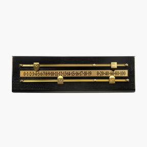 MAHOGANY Effect MDF Wooden Snooker Scoreboard for 2 Players with Brass Markers and Rails - 17.5 Inches Cue & Case