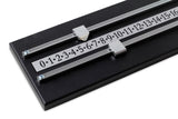BLACK Wooden 2 Player Snooker Scoreboard with Chrome Rails and Sliders