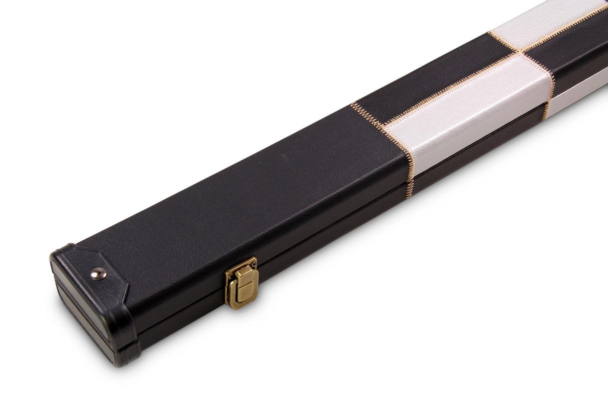 Deluxe 3/4 CHEQUERED Cue Case with Plastic Ends and Horizontal Chalk Compartment
