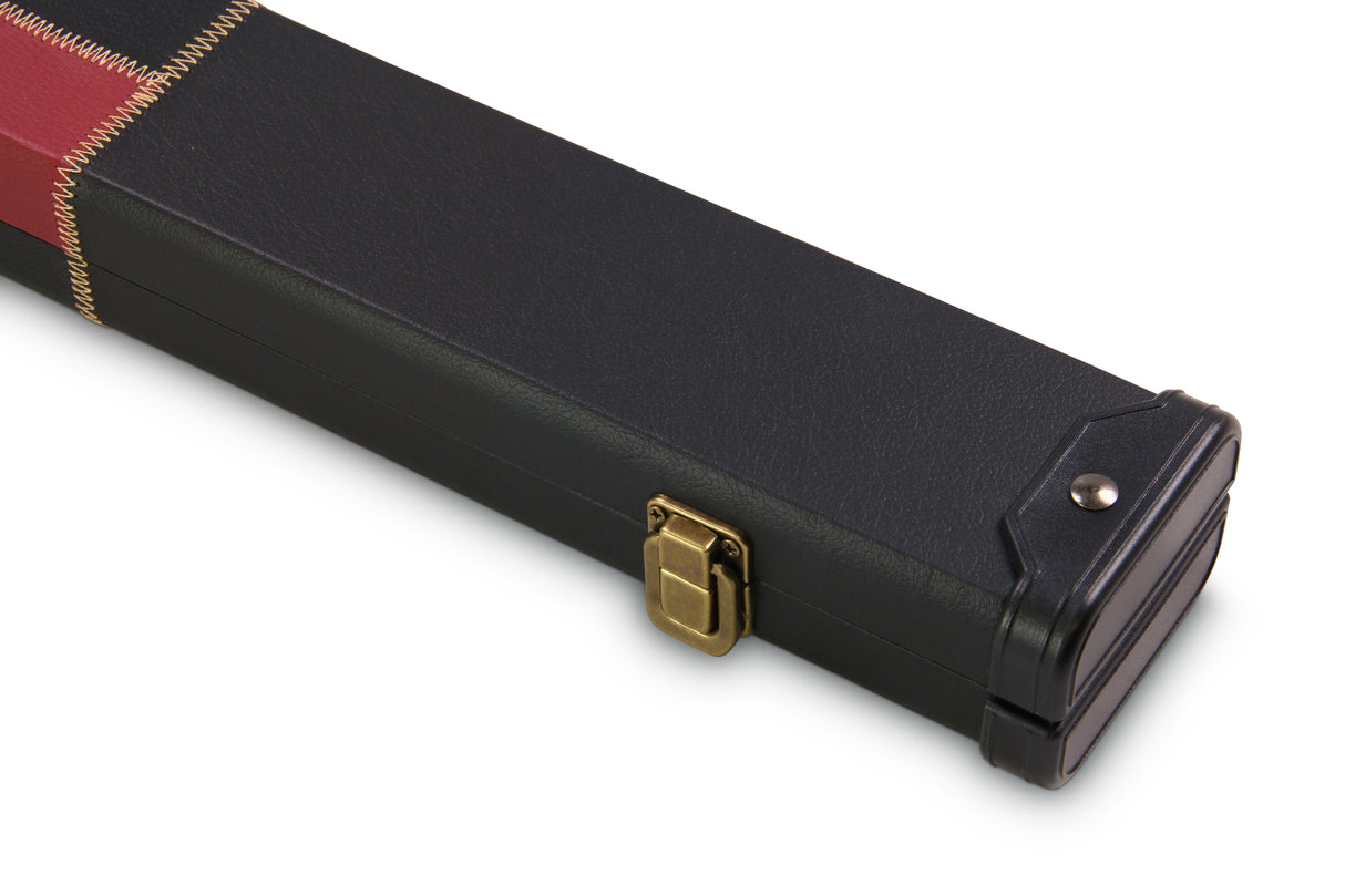 Deluxe 3/4 CHEQUERED Cue Case with Plastic Ends and Horizontal Chalk Compartment