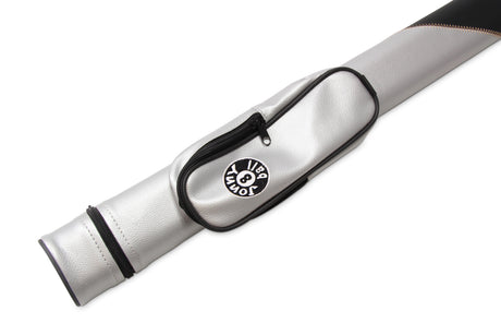 Jonny 8 Ball Two Tone Oval Pool Cue Case - Holds One 2 Piece Cue + Accessories
