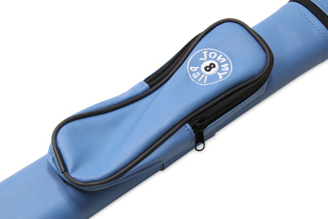 Jonny 8 Ball Two Tone Oval Pool Cue Case - Holds One 2 Piece Cue + Accessories